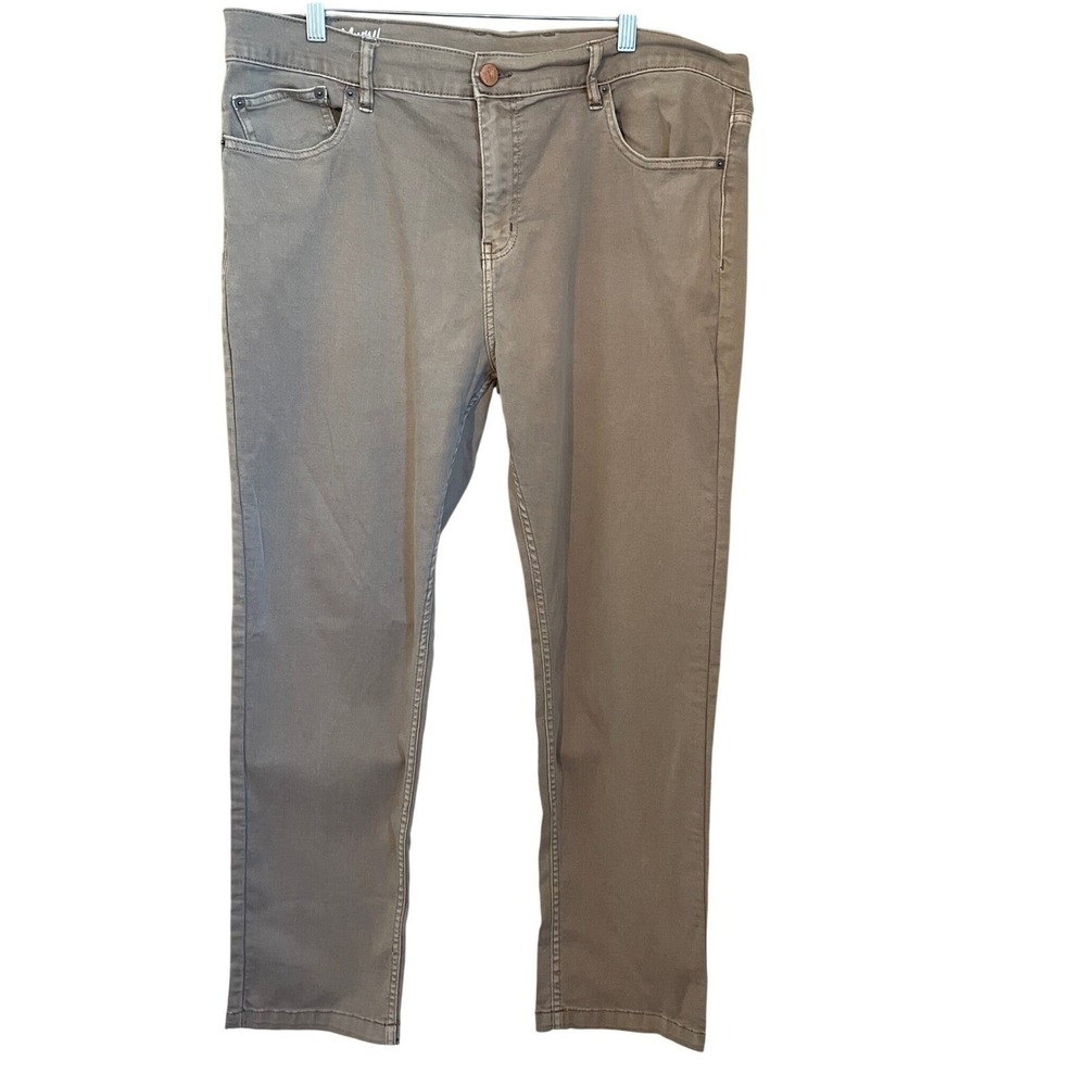 Mugsy Jeans Bucks Tan Straight Leg Stretch Size 39x29 Measured